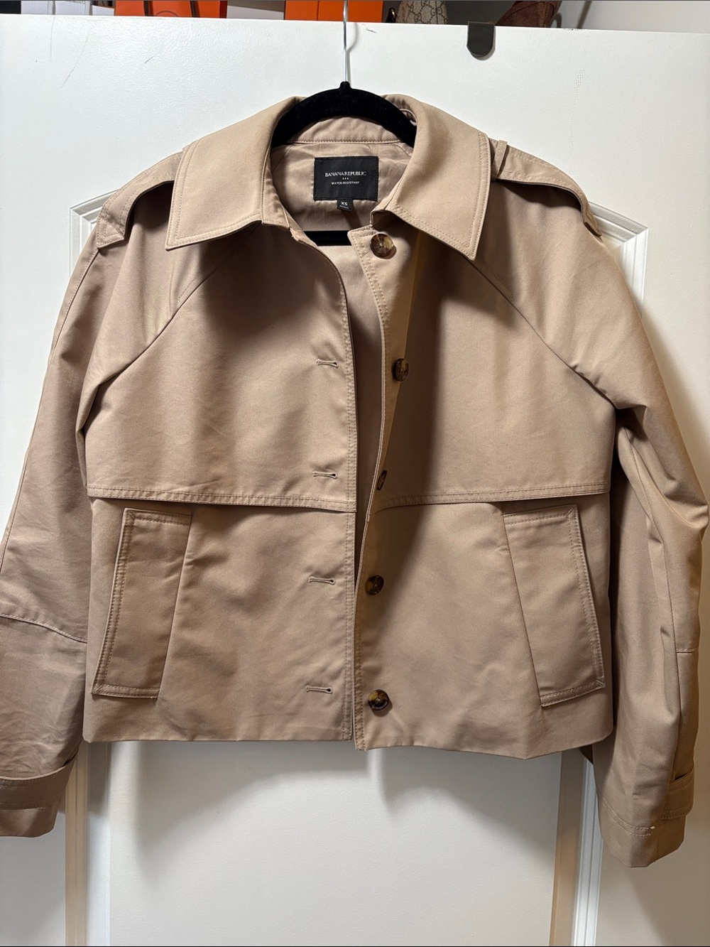 Banana Republic Beige Cropped Trench Coat